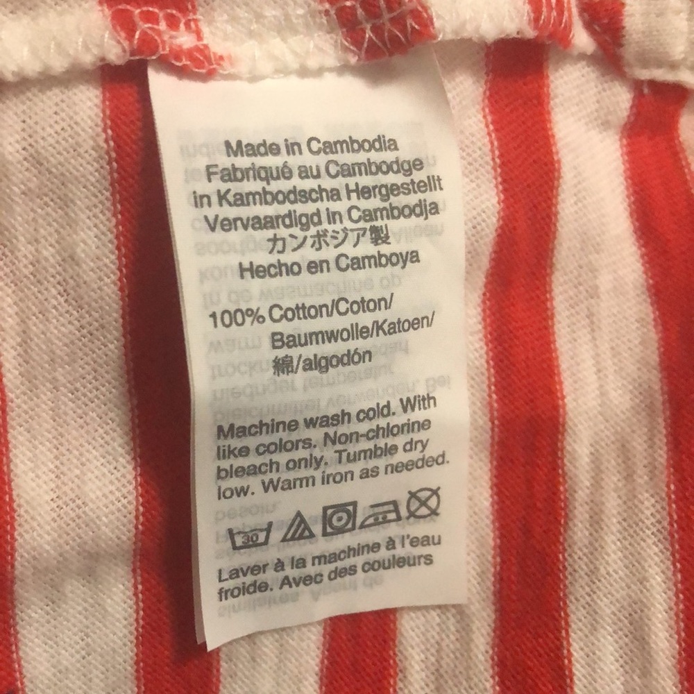 J. Crew L’amore è Cieco red and white striped boatneck 3/4 sleeve top, Large - Picture 11 of 12